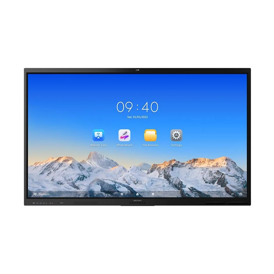 Hikvision DS-D5B86RB/FL 86 Inch (8GB RAM, 128GB ROM) 4K UHD Touch Interactive Flat Panel Display with Camera & 8 Array Mic (Android 13)