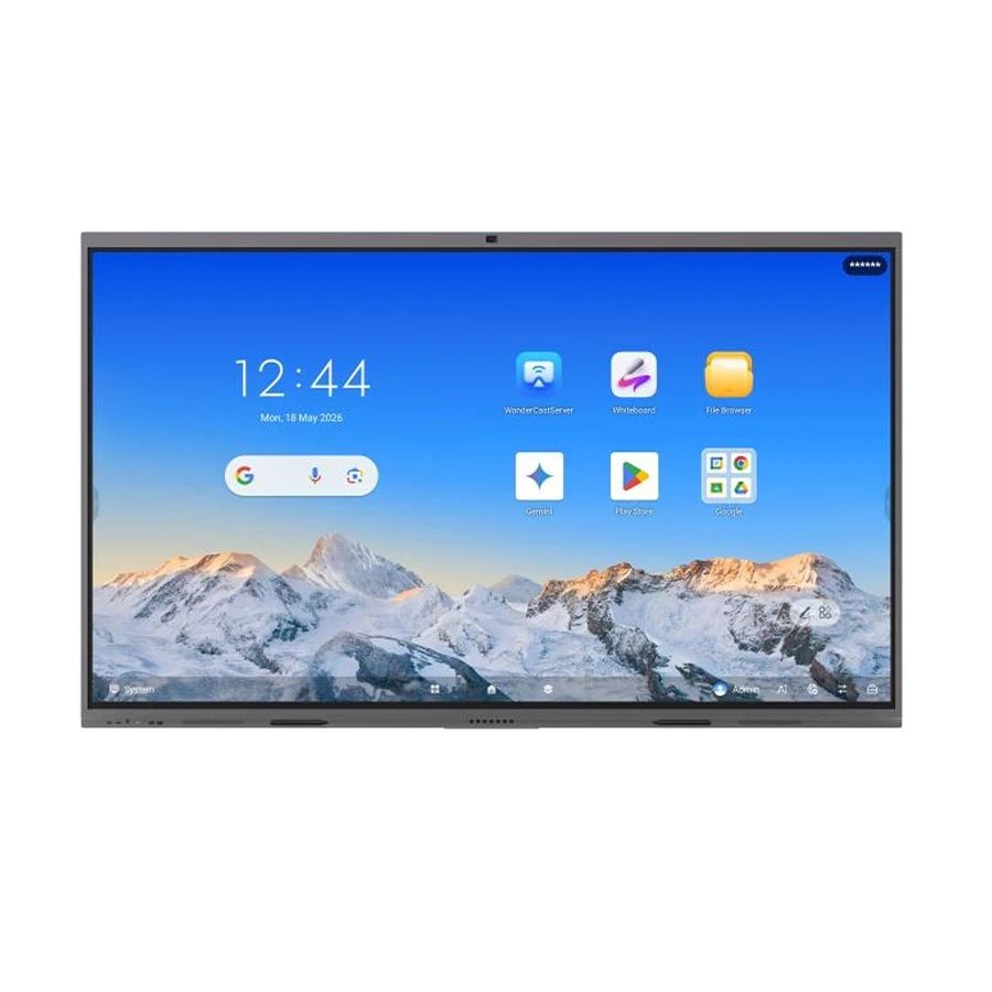 Hikvision DS-D5C98RB/B2L 98 Inch 4K UHD 16GB (8GB+8GB Virtual) 128GB ROM Android 14 Touch Interactive Flat Panel Display with 8MP AI Camera and 8-Array Mic