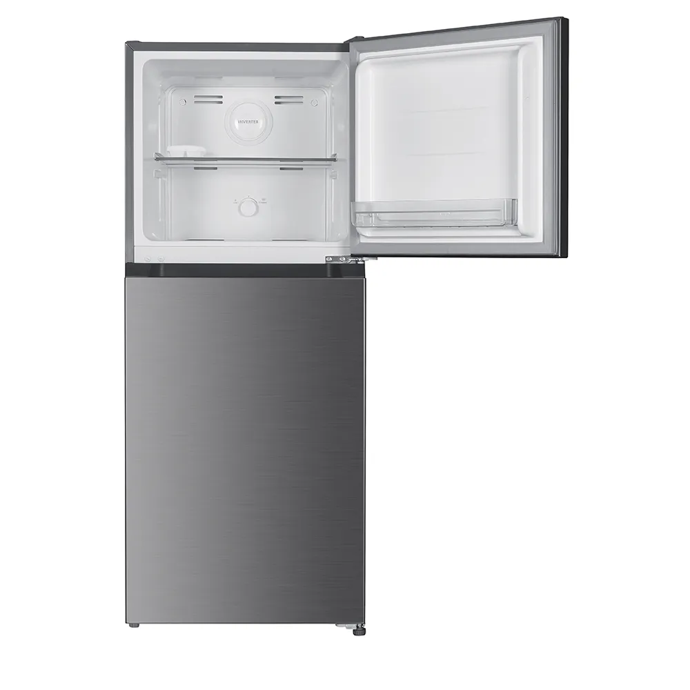 Hitachi HRTN5198MXMD refrigerator with freezer door open