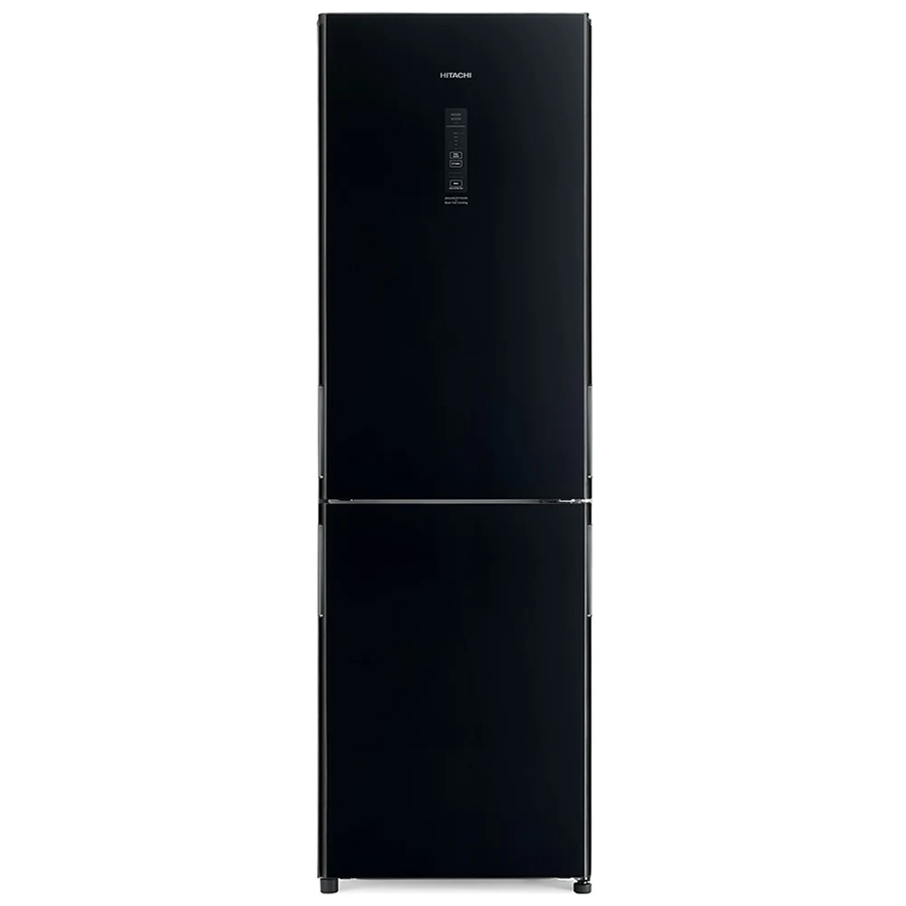 Hitachi R-BG410P6PBX (GBK) Bottom Freezer Refrigerator — 366L Gross, Glass Black