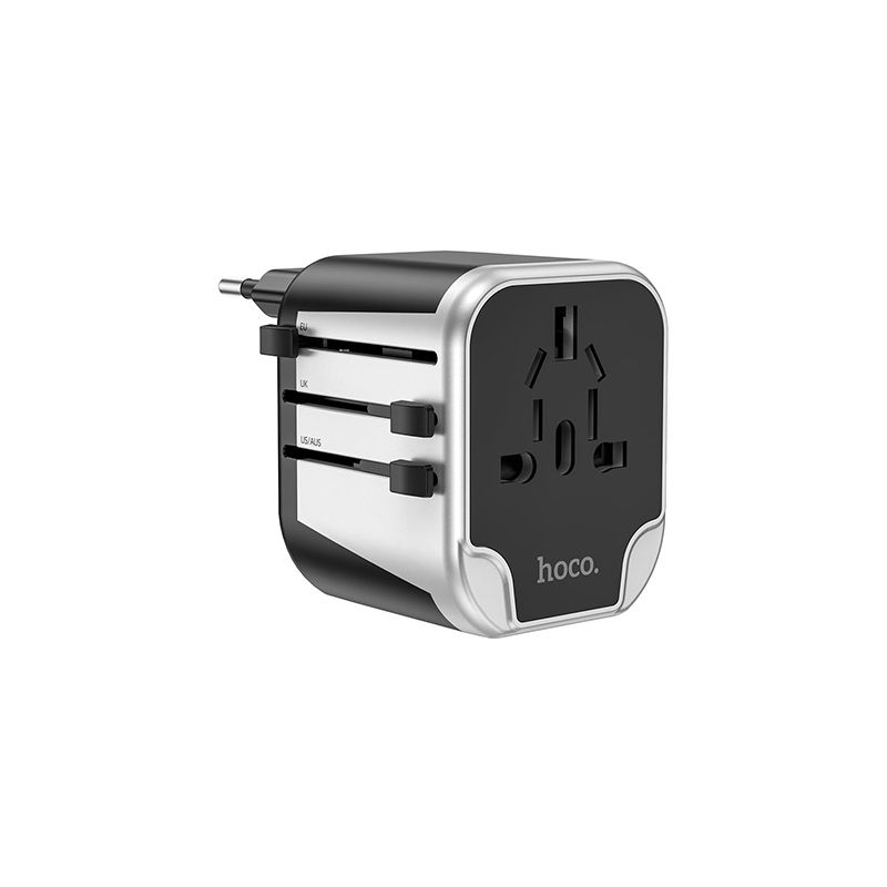 Hoco AC5 2 USB+1 Socket Universal Conversion Charger - official view 2