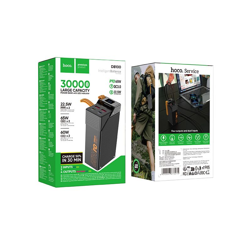 Hoco DB100 Harmony PD65W Power Bank - 30000mAh - official view 4