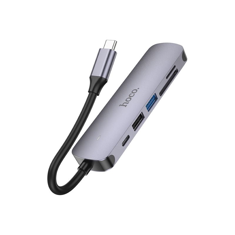 Hoco HB28 6 in 1 USB-C Multifunction Adapter 60W - official view 3