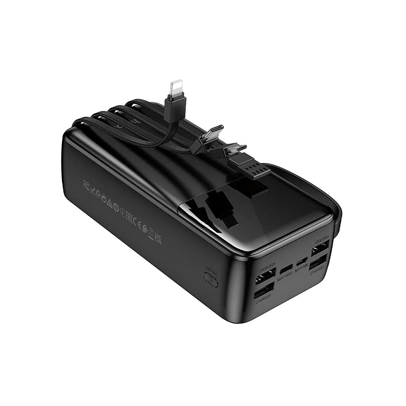 Hoco MMJ-13 Rest Power Bank with Built in Cables - 30000mAh - official view 4