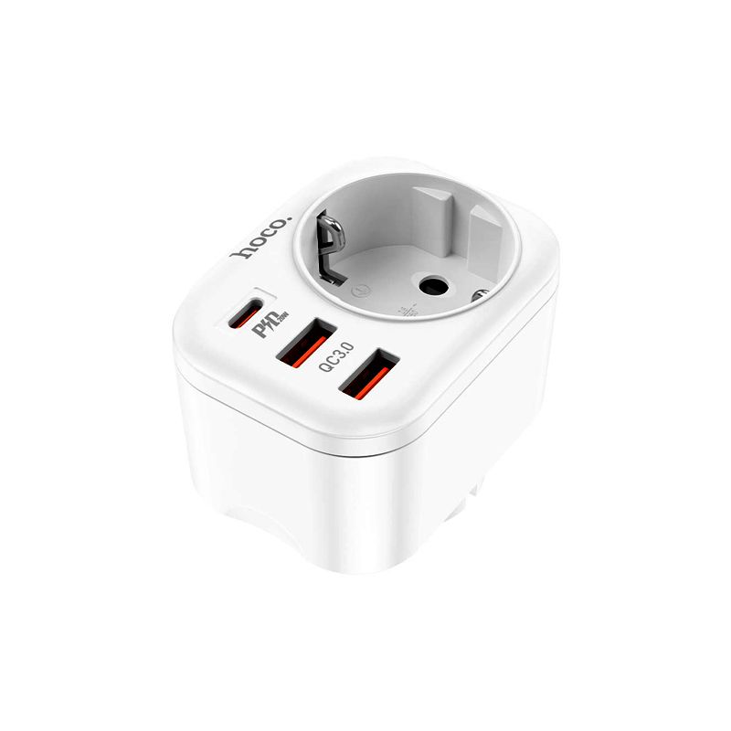 Hoco NS3 3 USB + 1 Bit Multifunctional Safety Socket 4000W - official view 2