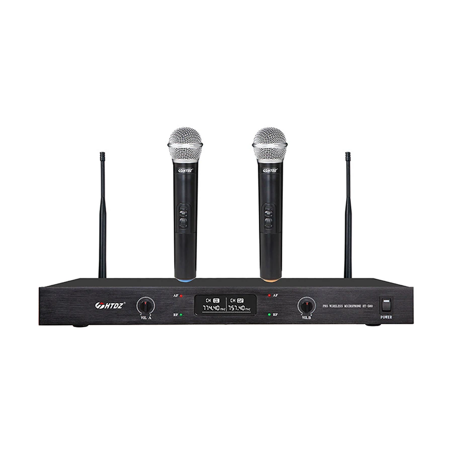 HTDZ HT-580 UHF Wireless Microphone System (1 Hand + 1 Tie or 2 Hand)