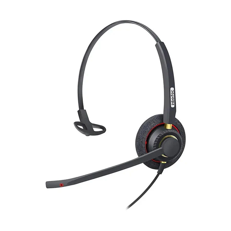 Inbertec UB805M Mono Wired USB & USB-C Noise Cancelling Headphone