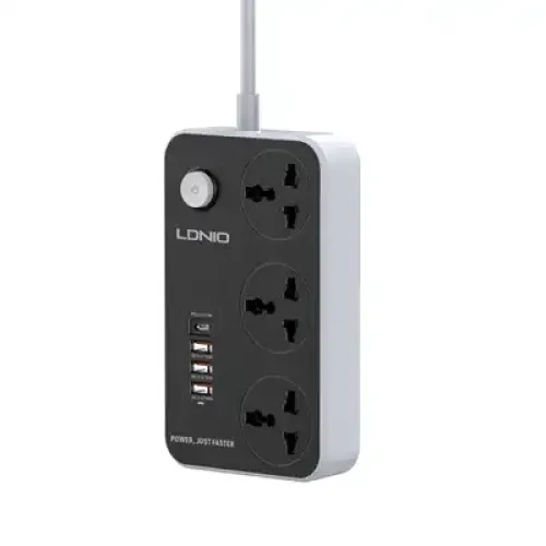 LDNIO SC3412 3 AC Outlets Universal Power Strip