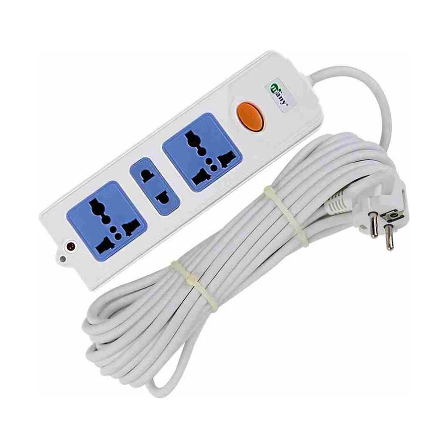 Many 2 Pin 3 Port (2 Pin 1 Port, 3 Pin 2 Port) Power Strip # MTS-303 (10 Meter)