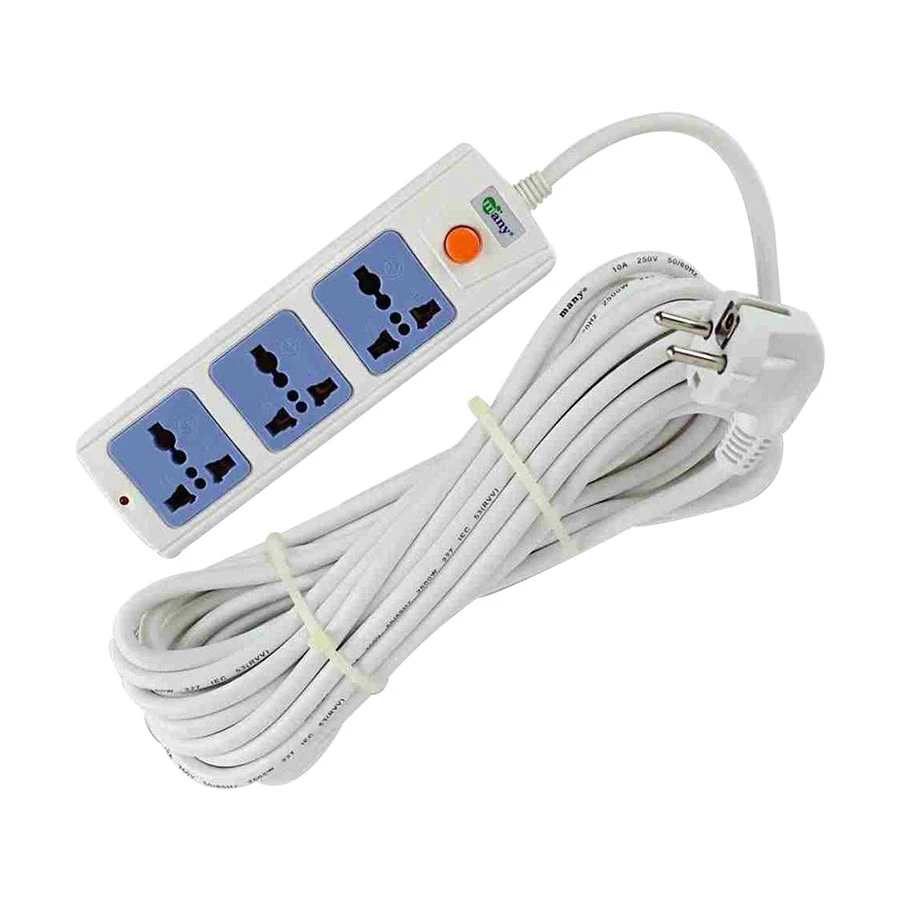 Many 2 Pin 3 Port Power Strip # MTS-1103 (10 Meter)