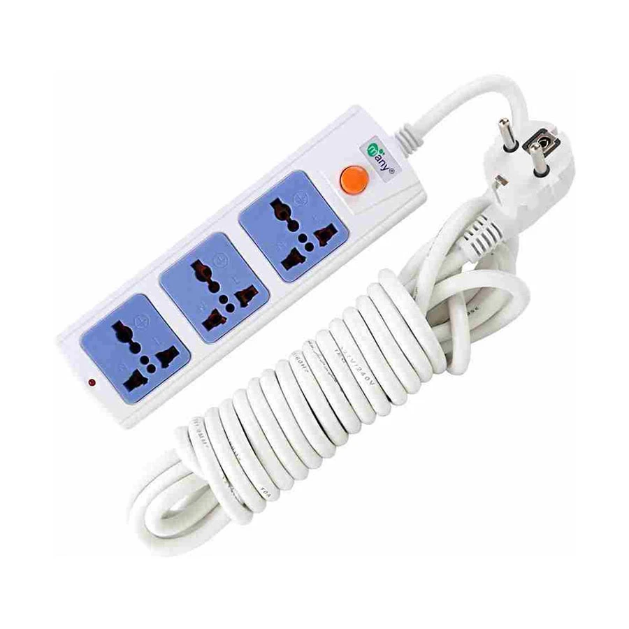 Many 2 Pin 3 Port Power Strip # MTS-1103 (5 Meter)