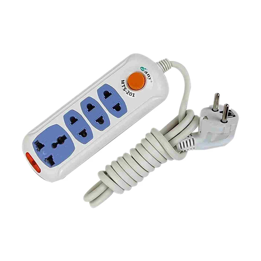 Many 2 Pin 4 Port (2 Pin 3 Port, 3 Pin 1 Port) Power Strip # MTS-201 (2 Meter)