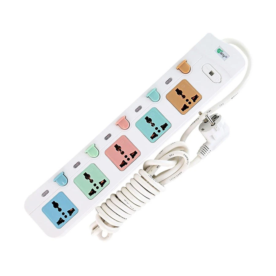 Many 2 Pin 5 Port Power Strip # MTS-158 (5 Meter)