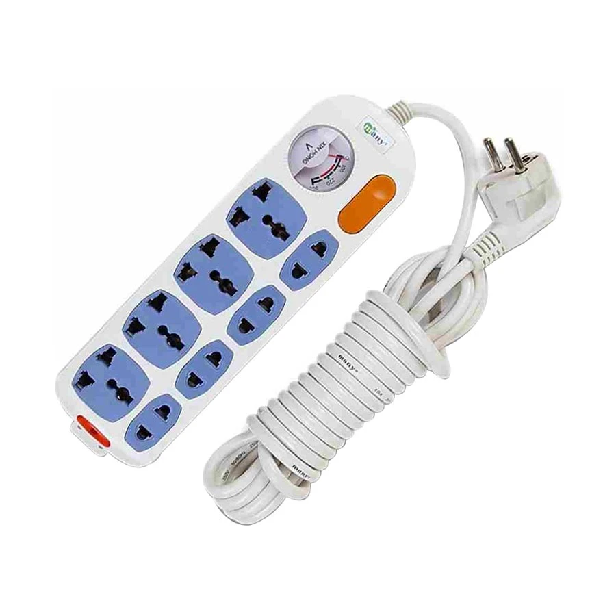 Many 2 Pin 8 Port (2 Pin 4 Port, 3 Pin 4 Port) Power Strip # MTS-204 (5 Meter)
