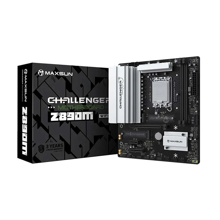 MAXSUN Challenger Z890M (Wi-Fi 6) DDR5 (Intel Core Ultra LGA1851 Socket) Motherboard #MS-Challenger Z890M WIFI