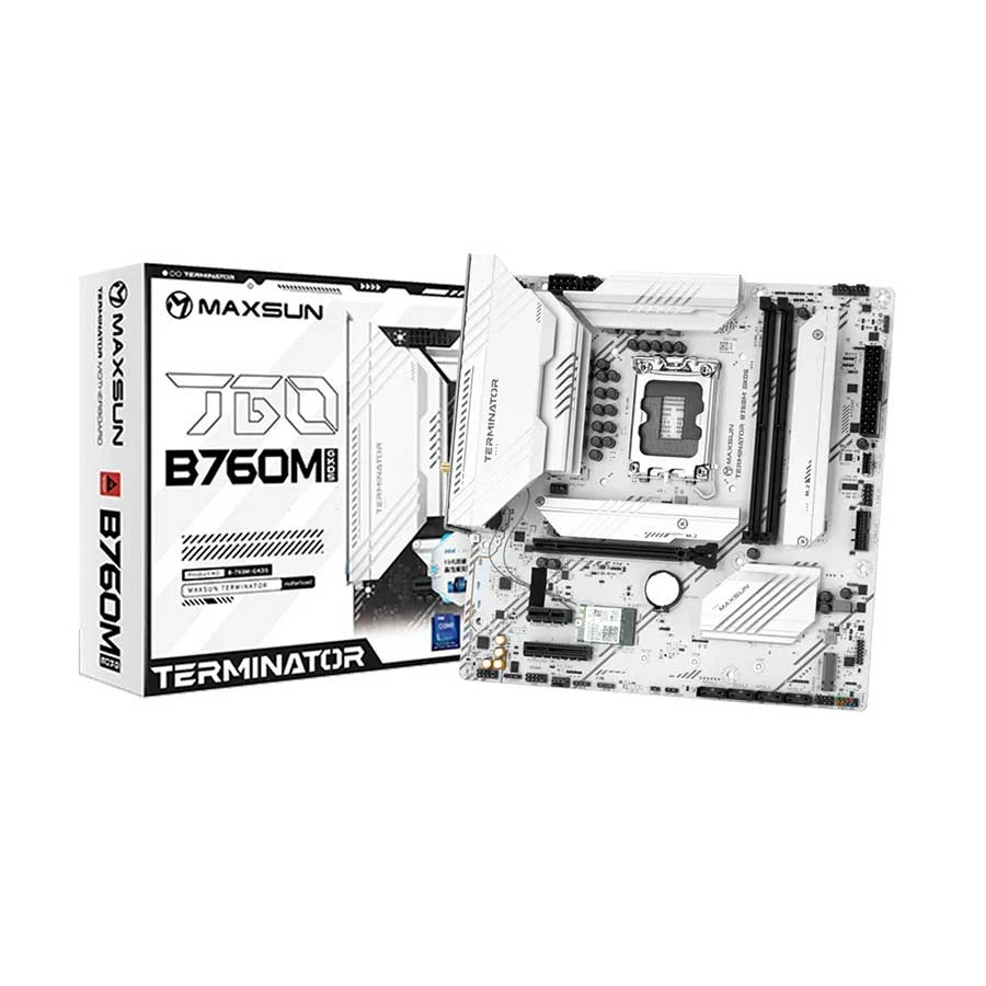 MAXSUN Terminator B760M GKD5 ICE DDR5 Intel Motherboard #MS-Terminator B760M GKD5 ICE