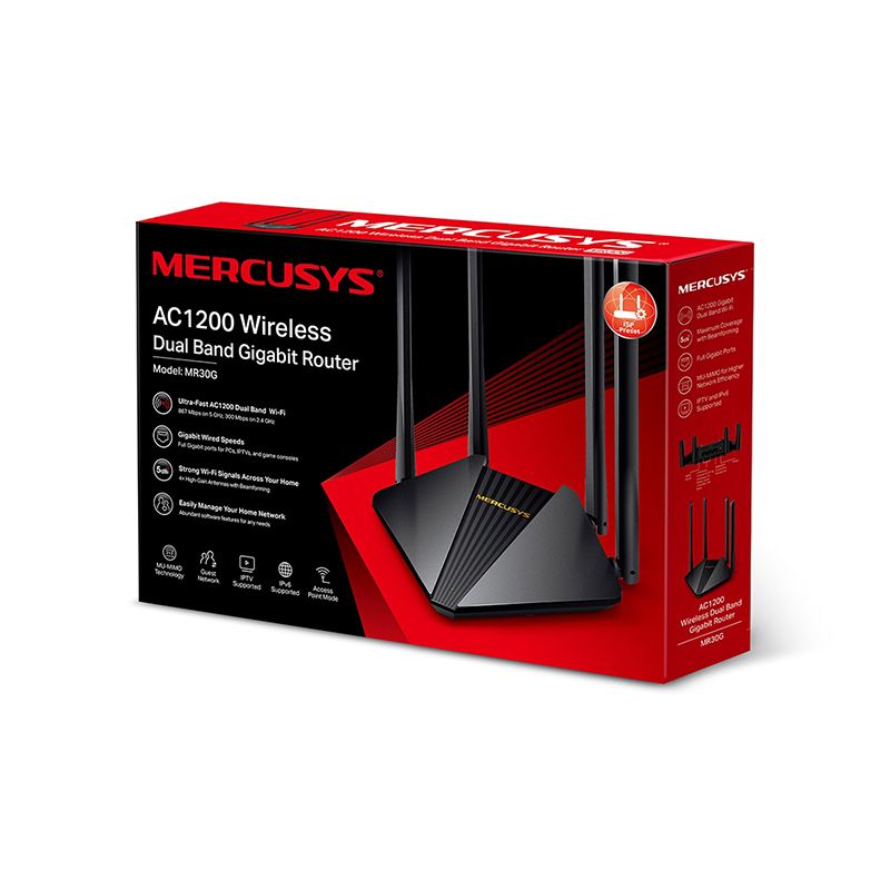 Mercusys MR30G AC1200 Wireless Dual Band Gigabit Router - official view 4