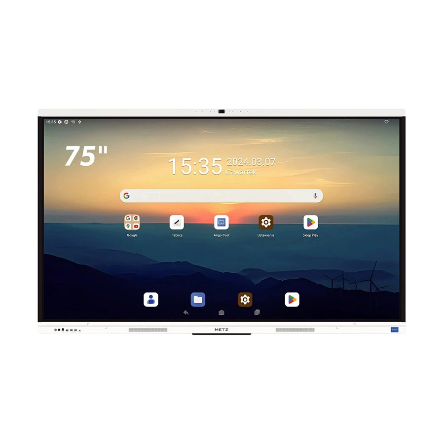 METZ S Series 75SG1 75 Inch (16GB, 256GB) 4K UHD Interactive Flat Panel Display with 48MP Camera & 8 Array Microphone (Android 13)