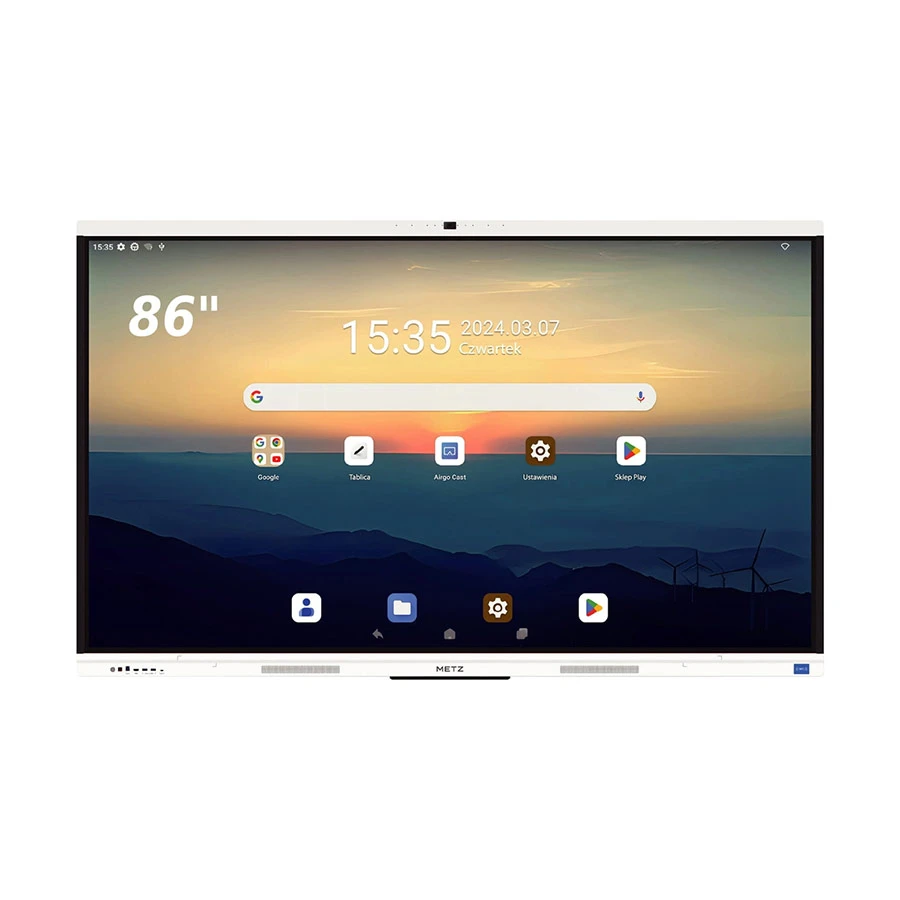 METZ S Series 86SG1 86 Inch (16GB, 256GB) 4K UHD Interactive Flat Panel Display with 48MP Camera & 8 Array Microphone (Android 13)
