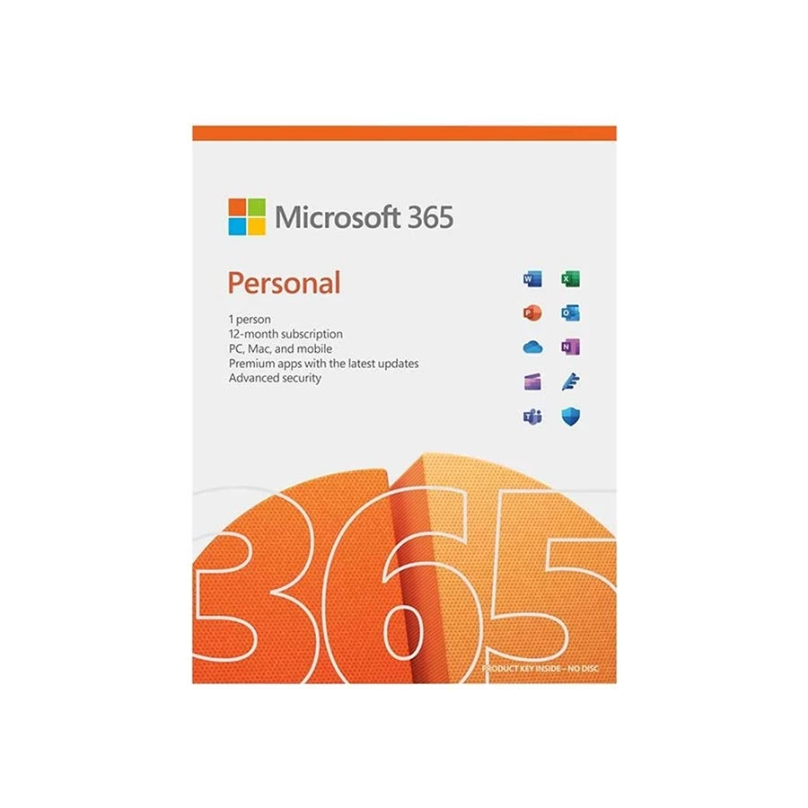 Microsoft 365 Personal (Formerly Office 365) English APAC EM Subscription 1 User 1 Year Medialess #EP2-32409