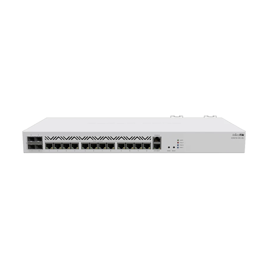 MikroTik CCR2116-12G-4S+RM 1000 Mbps Frequency 2000MHz Network Router