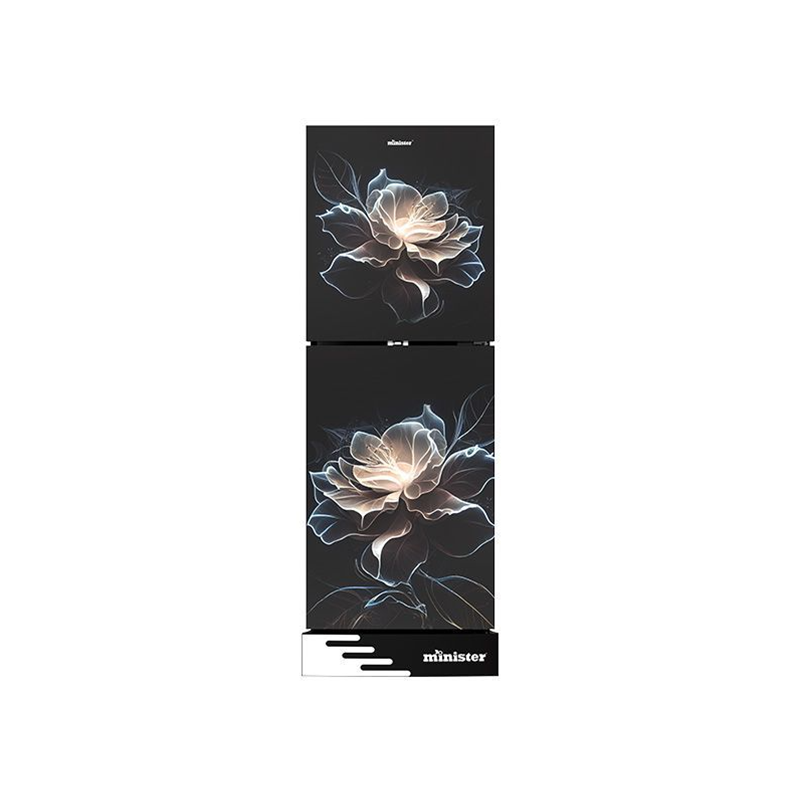 Minister M-266 Blue Marble Lotus Black Full Match Refrigerator - 266L