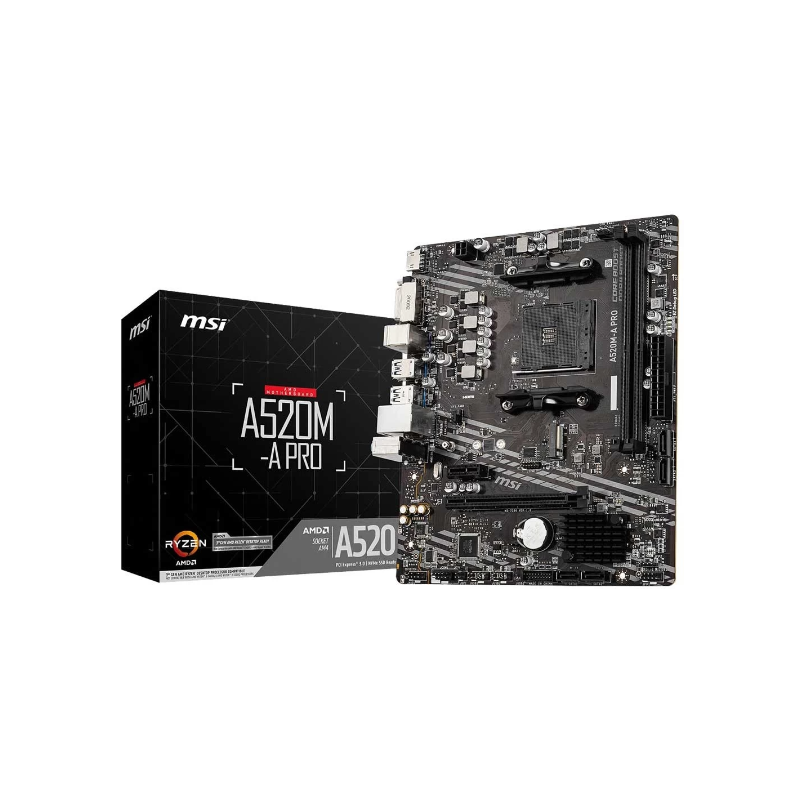 MSI A520M-A Pro AM4 AMD Micro-ATX Motherboard