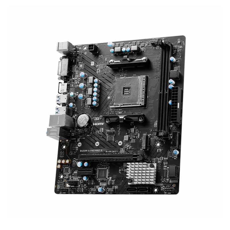 MSI B450M-A PRO MAX II AMD AM4 Micro-ATX Motherboard - official view 2