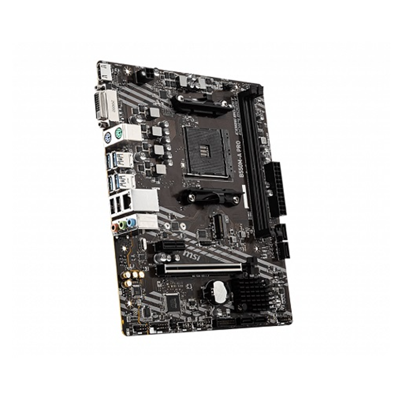 MSI B550M-A PRO DDR4 AMD AM4 Micro ATX Motherboard - official view 3