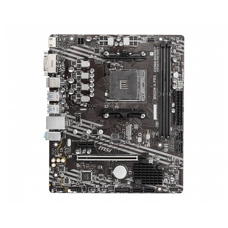 MSI B550M-A PRO DDR4 AMD AM4 Micro ATX Motherboard - official view 2