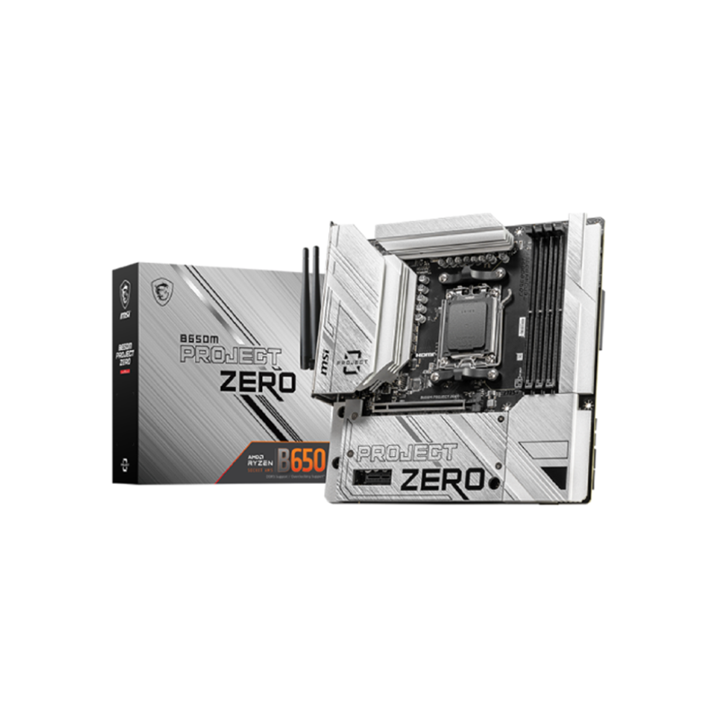 MSI B650M PROJECT ZERO AM5 m-ATX Motherboard