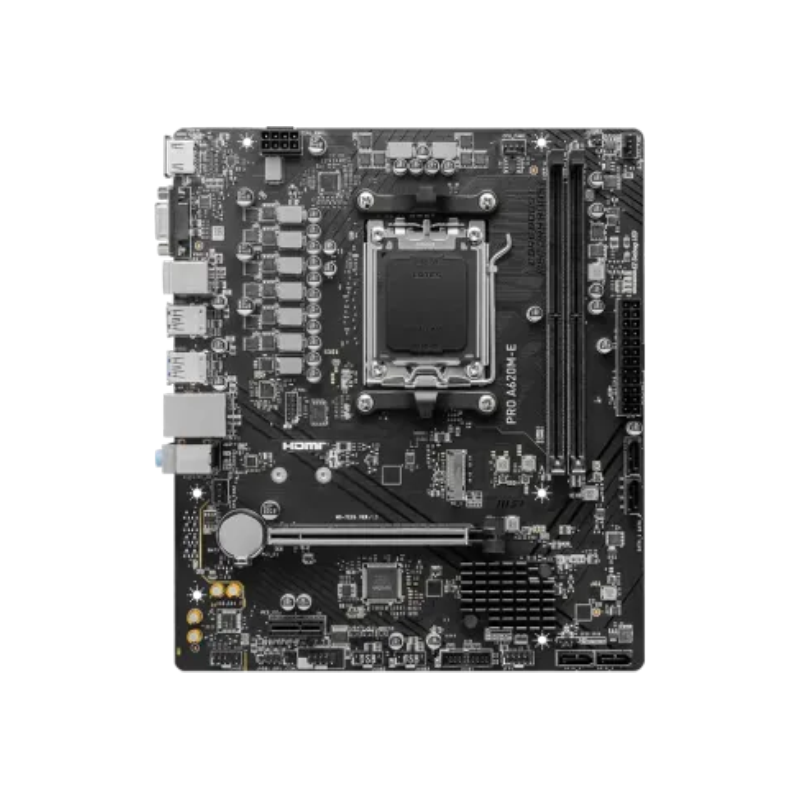MSI PRO A620M-E AMD AM5 Micro-ATX Motherboard - official view 4
