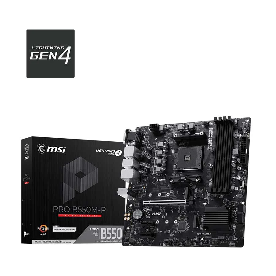 Msi PRO B550M-P DDR4 AMD AM4 Socket Motherboard