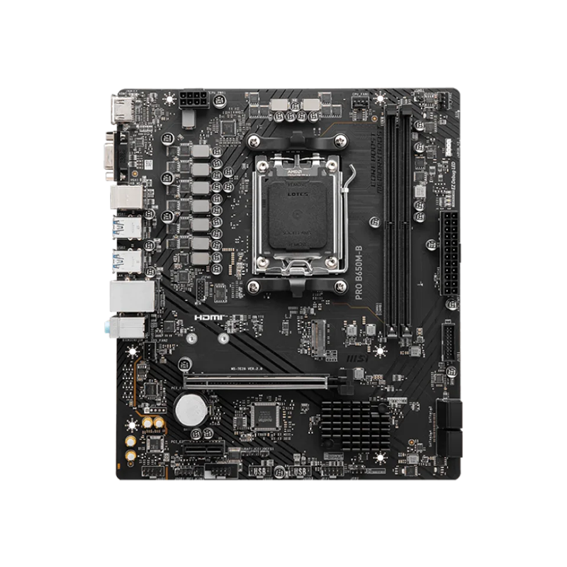MSI PRO B650M-B AM5 Micro-ATX Motherboard - official view 2