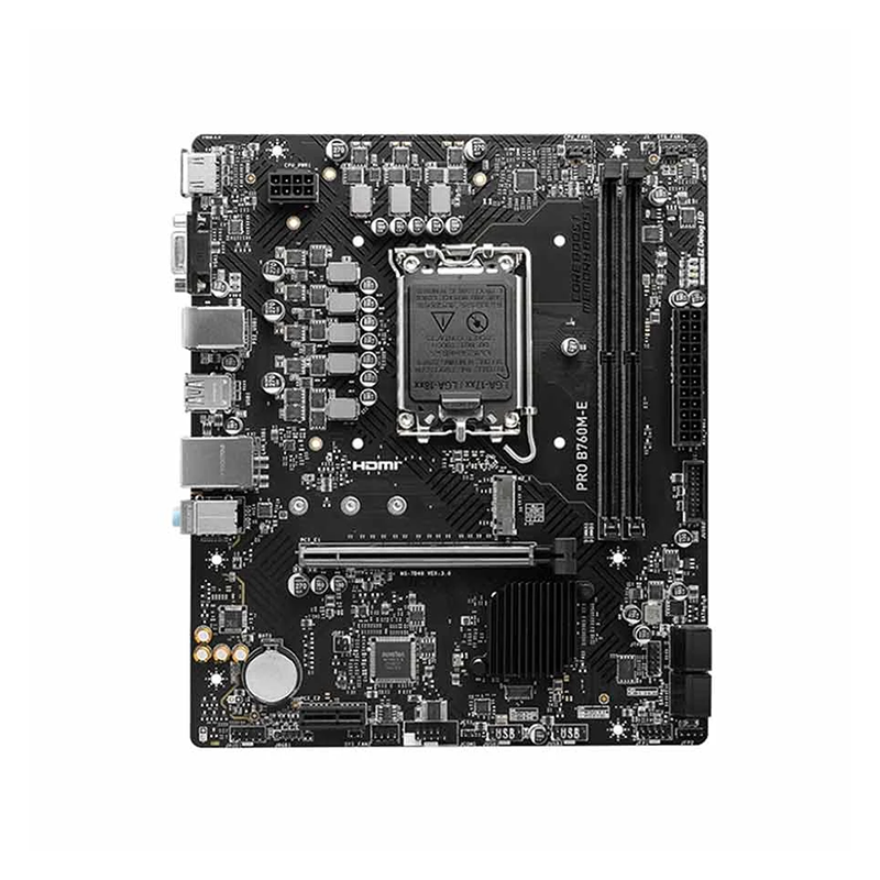 MSI PRO B760M-E DDR5 ATX Motherboard - official view 2