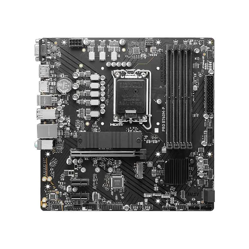 MSI PRO B760M-P DDR5 ATX Motherboard - official view 2