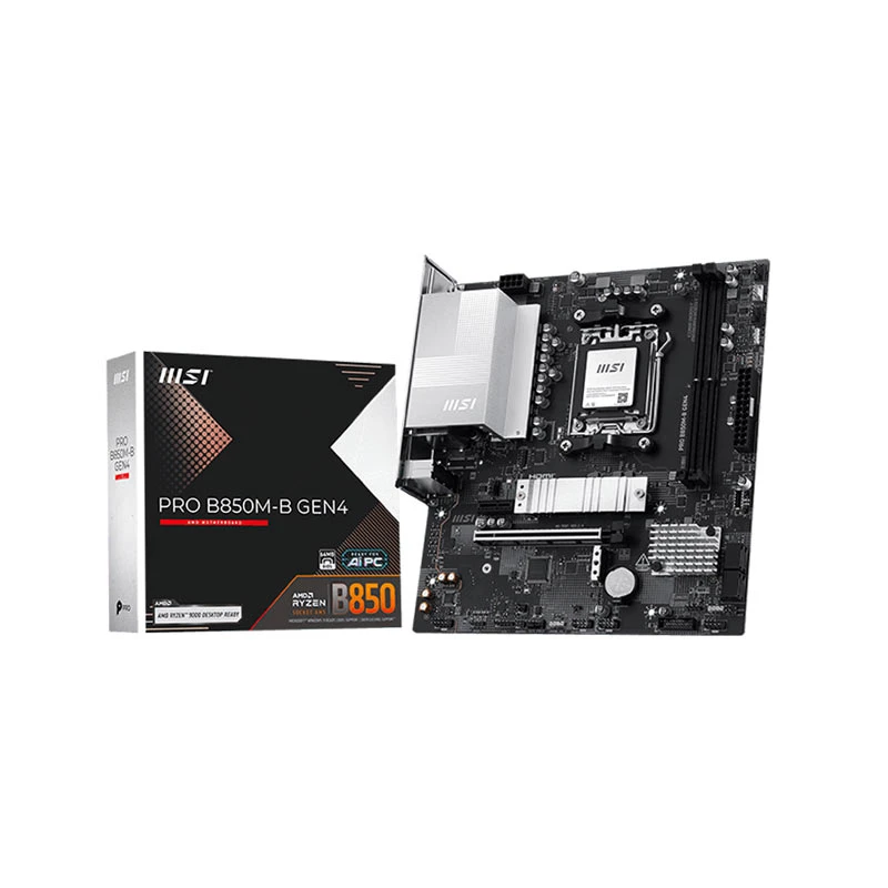 Msi PRO B850M-B GEN4 DDR5 AMD AM5 Socket Micro-ATX Motherboard