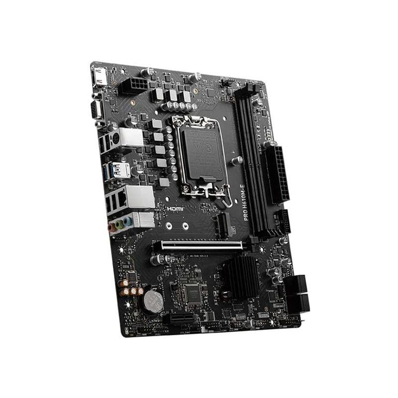 MSI PRO H610M-E DDR5 Intel Micro ATX Motherboard - official view 3