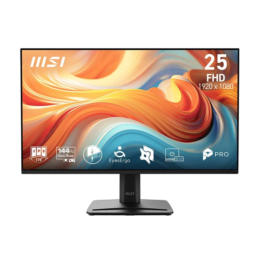 Msi PRO MP251 E14A 25 Inch FHD IPS 144Hz HDMI, DP, VGA, Speaker & Headphone Professional Monitor