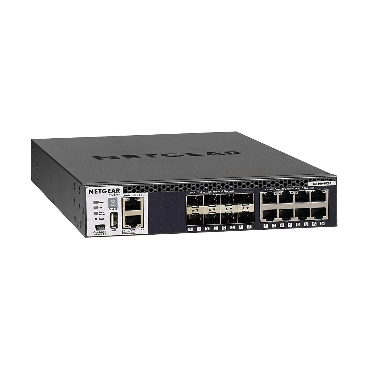 Netgear M4300-8X8F (XSM4316S) 16-Port ProSAFE 10-Gigabit Stackable Managed Switch with 8-Port ProSafe 10-Gigabit Fiber & 8-Port 10-Gigabit L3 SFP+