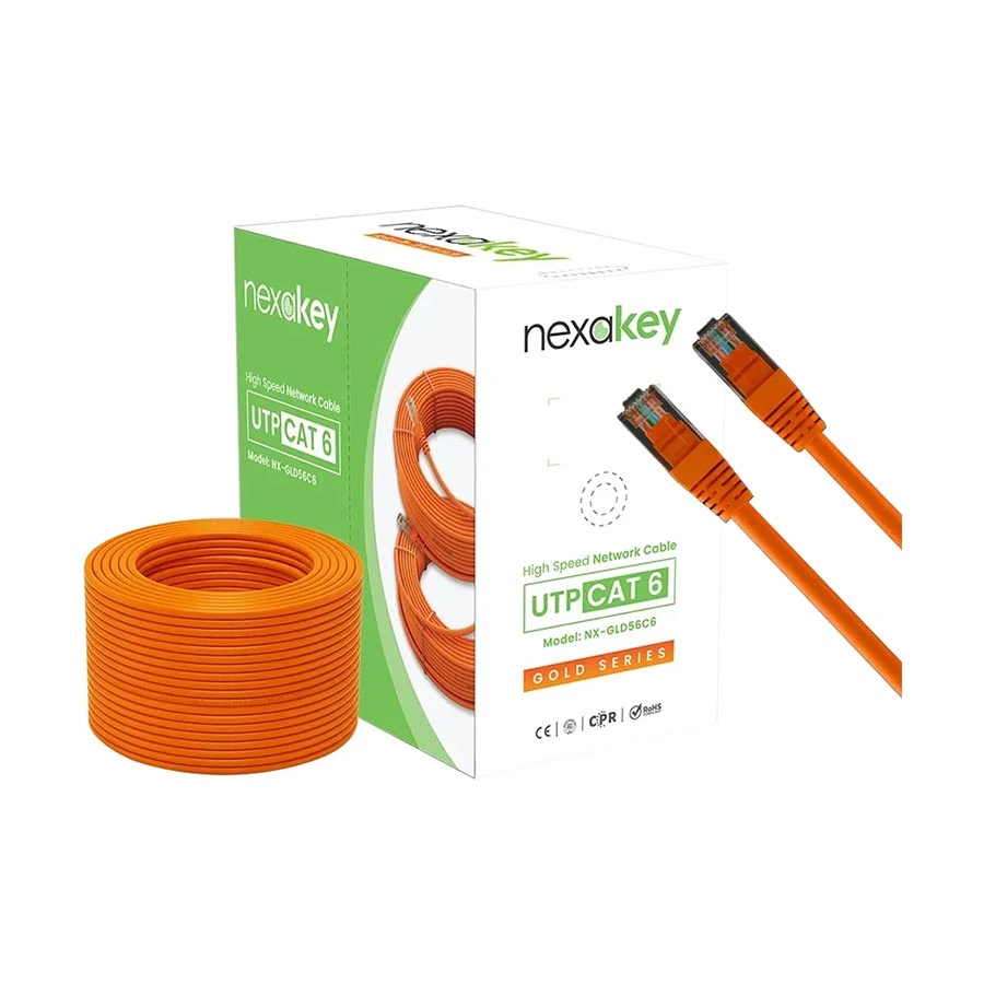 NexaKey NX-GLD56C6 Cat-6 UTP, 100 Meter, Network Cable #NX-GLD56C6
