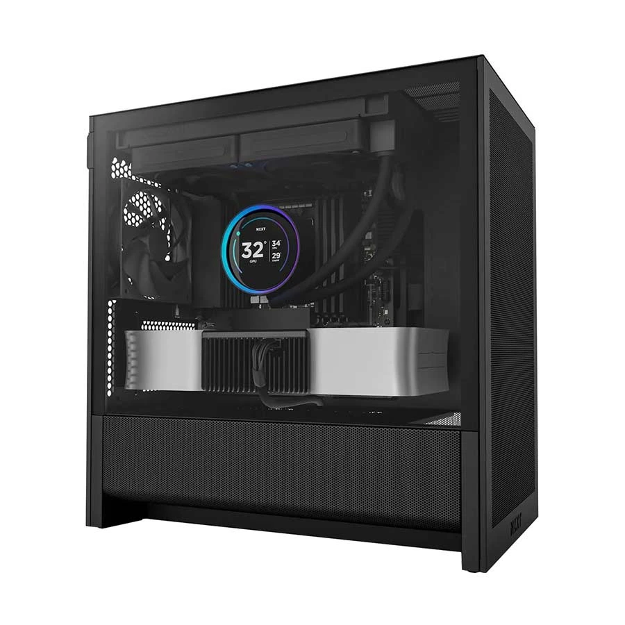 NZXT H3 Flow Mesh Mid Tower (Tempered Glass Window) Micro-ATX Gaming Desktop Case #CC-H31FB-01