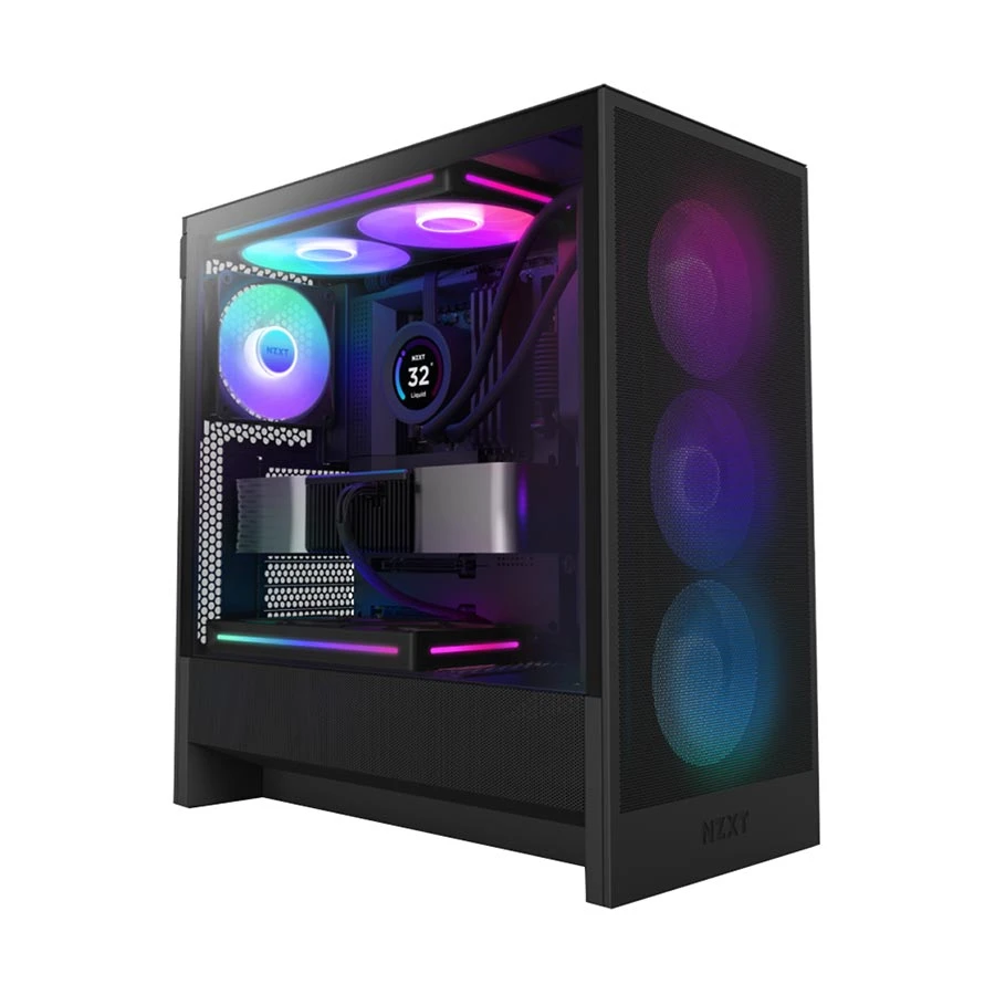 NZXT H5 Flow RGB Mesh Mid Tower ATX Gaming Desktop Casing #CC-H52FB-R1