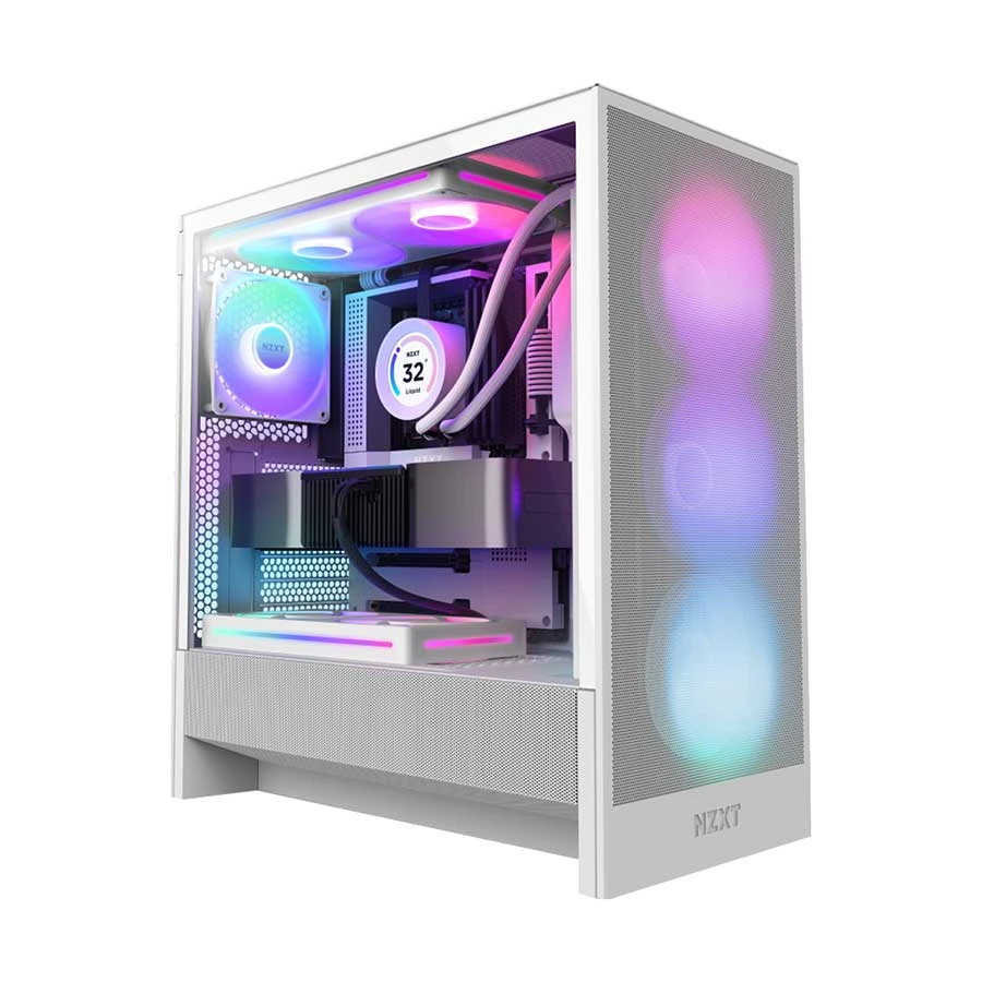 NZXT H5 Flow RGB Mesh Mid Tower ATX Gaming Desktop Casing #CC-H52FW-R1