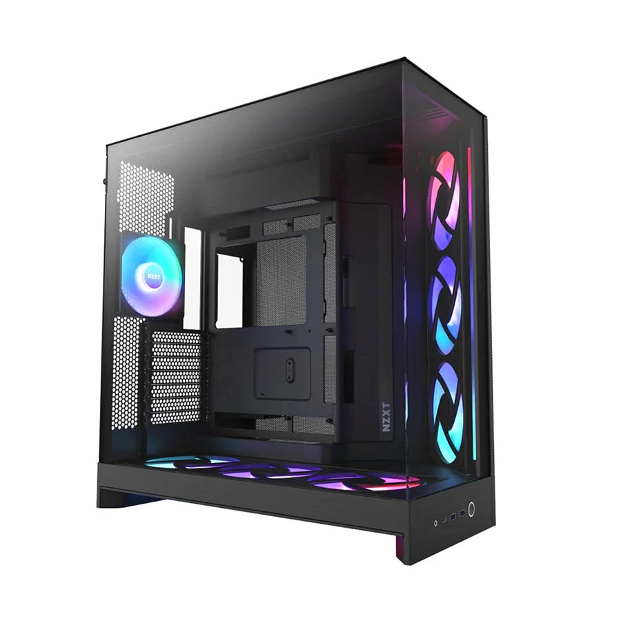 NZXT H9 Flow RGB+ Mid Tower E-ATX Gaming Desktop Case #CM-H92FB-P1