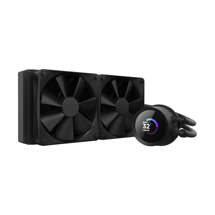 NZXT Kraken 240 240mm AIO Liquid CPU Cooler with LCD Display #RL-KN240-B1