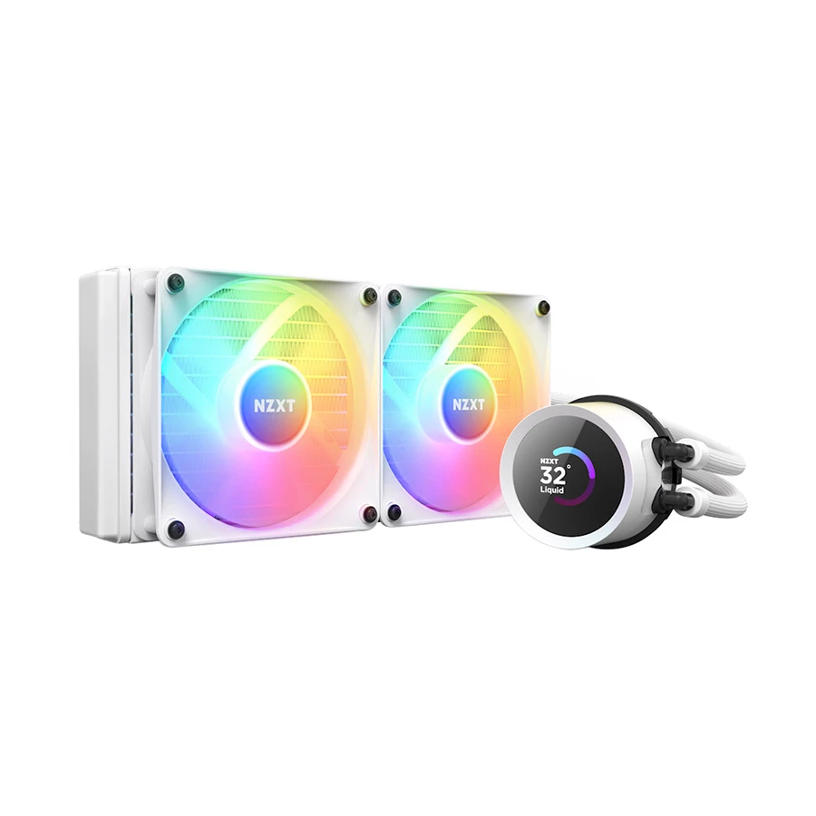 NZXT Kraken 240 RGB 240mm AIO Liquid CPU Cooler with LCD Display #RL-KR240-W1