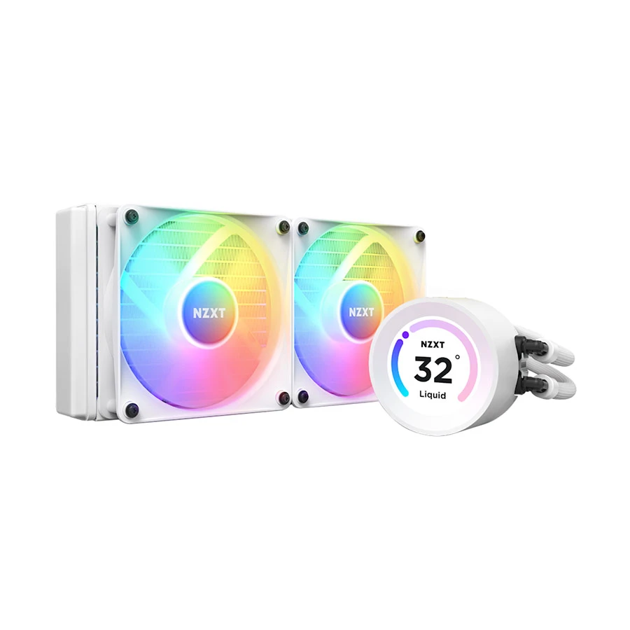 NZXT Kraken Elite 240 RGB (2023) AIO Liquid CPU Cooler with LCD Display #RL-KR24E-W1
