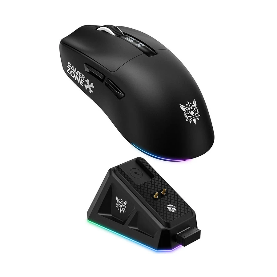 ONIKUMA DM07 RGB Tri-Mode Wireless Gaming Mouse with Magnetic Charging Dock