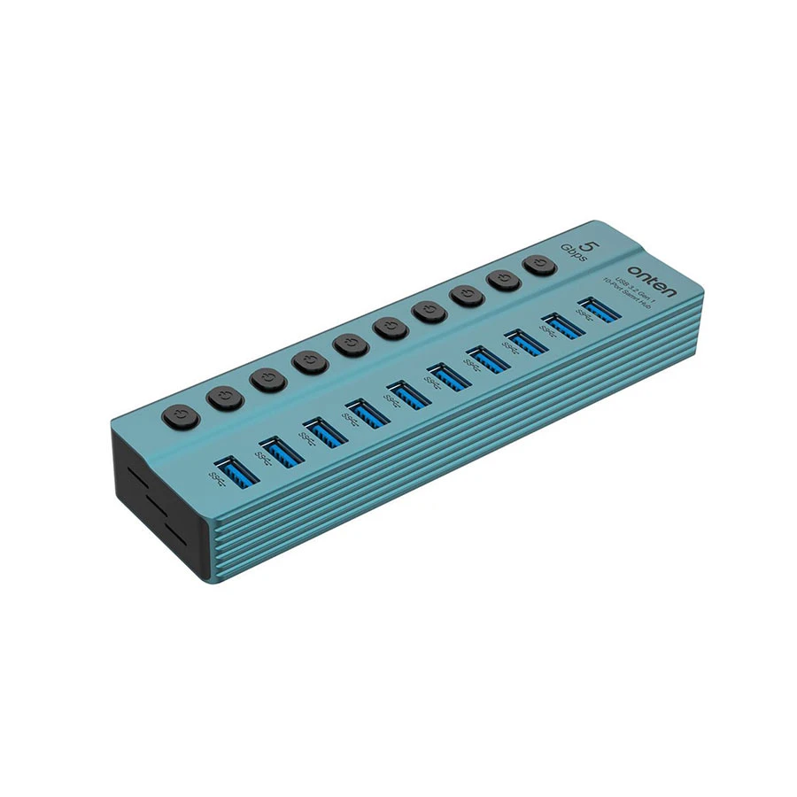 Onten OTN-5308 USB Male to 10 USB Female USB HUB #OTN-5308 product view